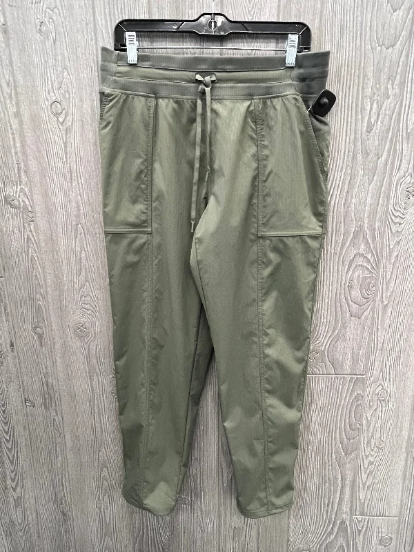 Elegant satin pants for formal dinner attire -Athletic Pants By Avia In Green, Size: M