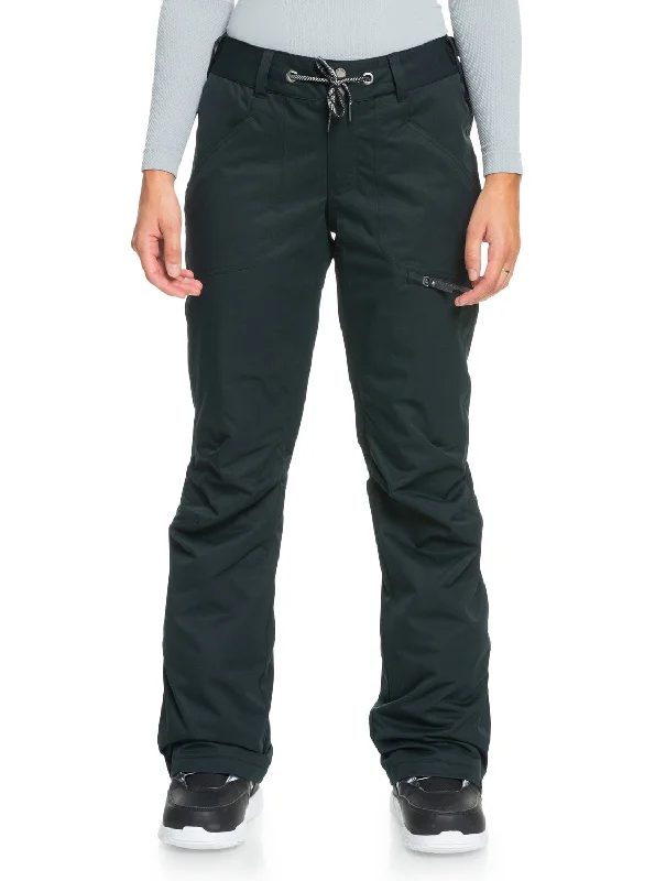 Quick-dry cargo pants for fishing trip practicality -Nadia Technical Snow Pants - True Black