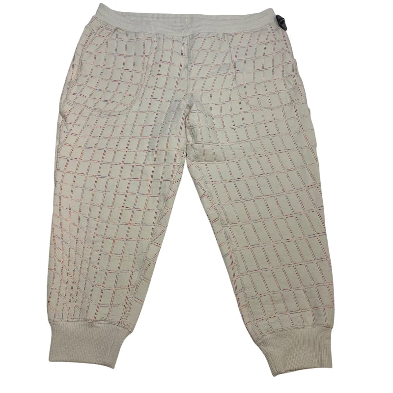 Weather-resistant pants for unpredictable climate needs -Athletic Pants By Nike Apparel In Cream & Pink, Size: Xl