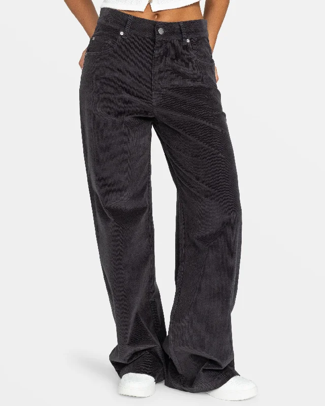 Stylish leather pants for edgy night looks -Surf On Cloud Corduroy Pants - Phantom