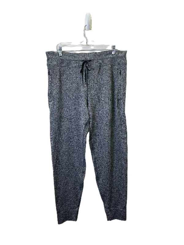 Waterproof rain pants for stormy weather protection -Athletic Pants By Lululemon In Grey, Size: L