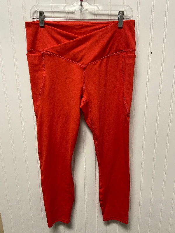 Durable denim pants for long-lasting everyday use -Athletic Pants By Fabletics In Red, Size: 12