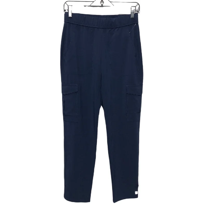 Multi-pocket pants for organized travel convenience -Athletic Pants By Nic + Zoe In Navy, Size: Xs