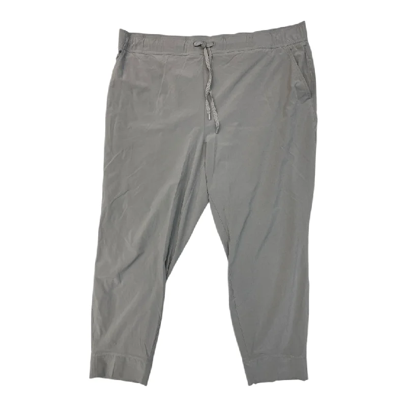 High-rise flare pants for vintage chic appeal -Athletic Pants By Eddie Bauer In Grey, Size: 2x