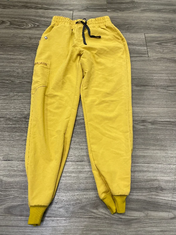 Comfortable stretch pants for casual daily wear -Athletic Pants By Clothes Mentor In Yellow, Size: S