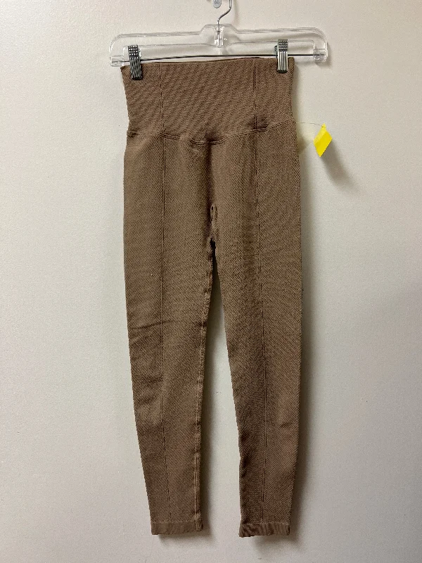 Pleated trousers pants for sophisticated gentleman charm -Athletic Pants By Zyia In Tan, Size: S