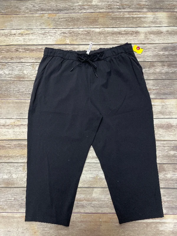 Elegant wide-leg pants for upscale dinner dates -Athletic Pants By Lululemon In Black, Size: 20