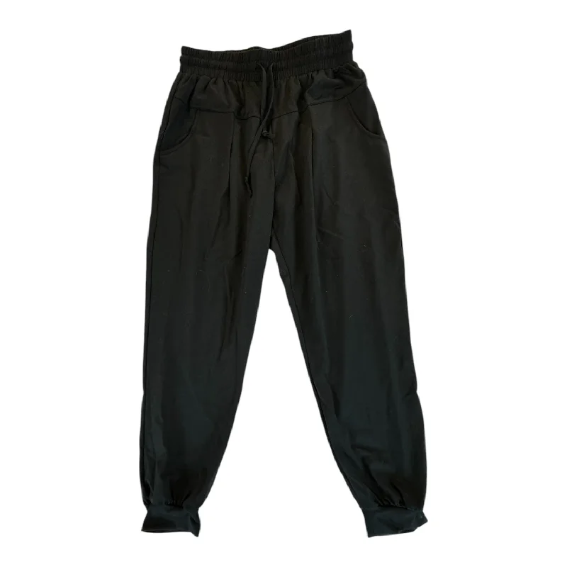 Relaxed cotton pants for breezy casual days -Athletic Pants By Zyia In Black, Size: M