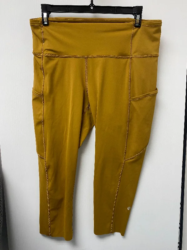 Cozy sweatpants pants for lazy Sunday mornings -Athletic Pants By Lululemon In Gold, Size: 10