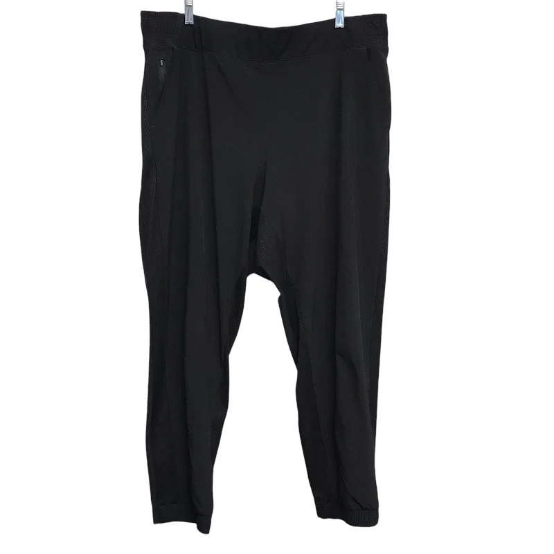 Casual drawstring pants for effortless home relaxation -Athletic Pants By Athleta In Black, Size:1X