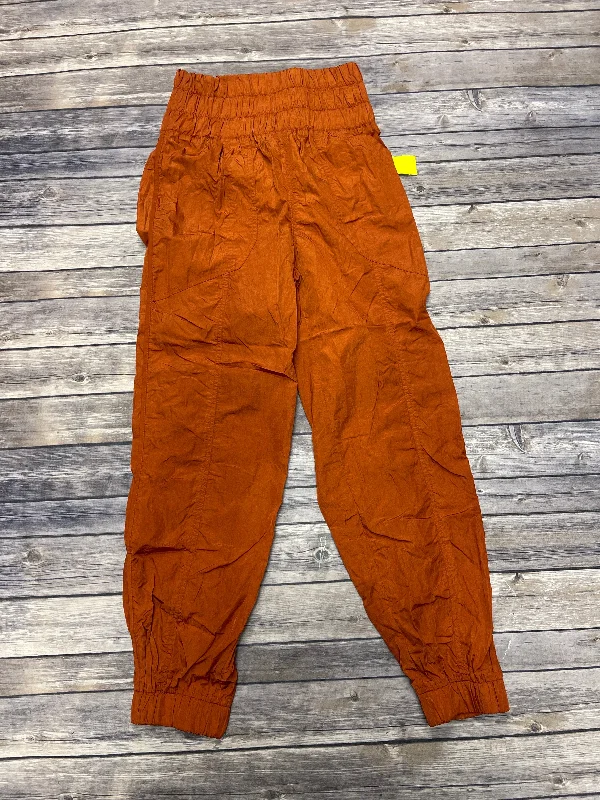 Vintage high-waisted pants for nostalgic wardrobe charm -Athletic Pants By Free People In Orange, Size: Xs