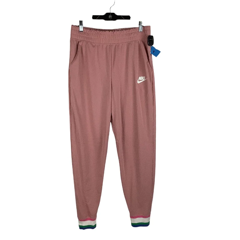 Stylish leather pants for edgy night looks -Athletic Pants By Nike Apparel In Pink, Size: M