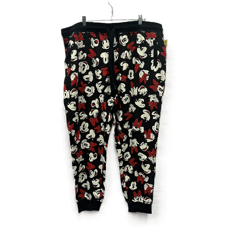 Flowy wide pants for artistic bohemian vibes -Athletic Pants By Disney Store In Black, Size: 2x