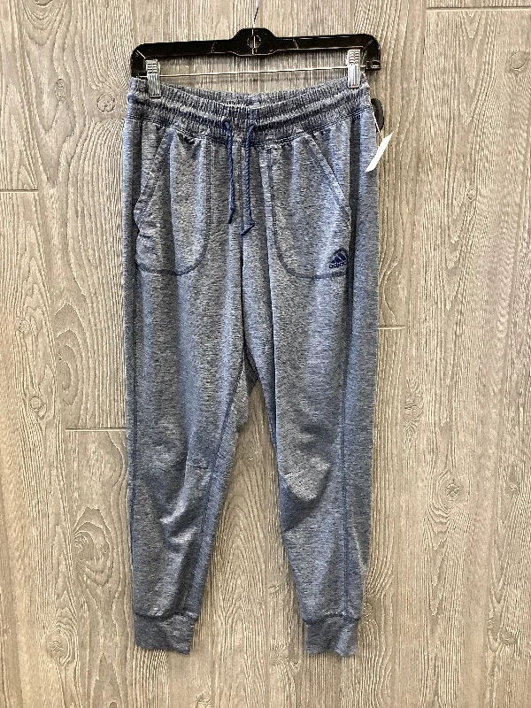 High-rise flare pants for vintage chic appeal -Athletic Pants By Adidas In Blue, Size: S