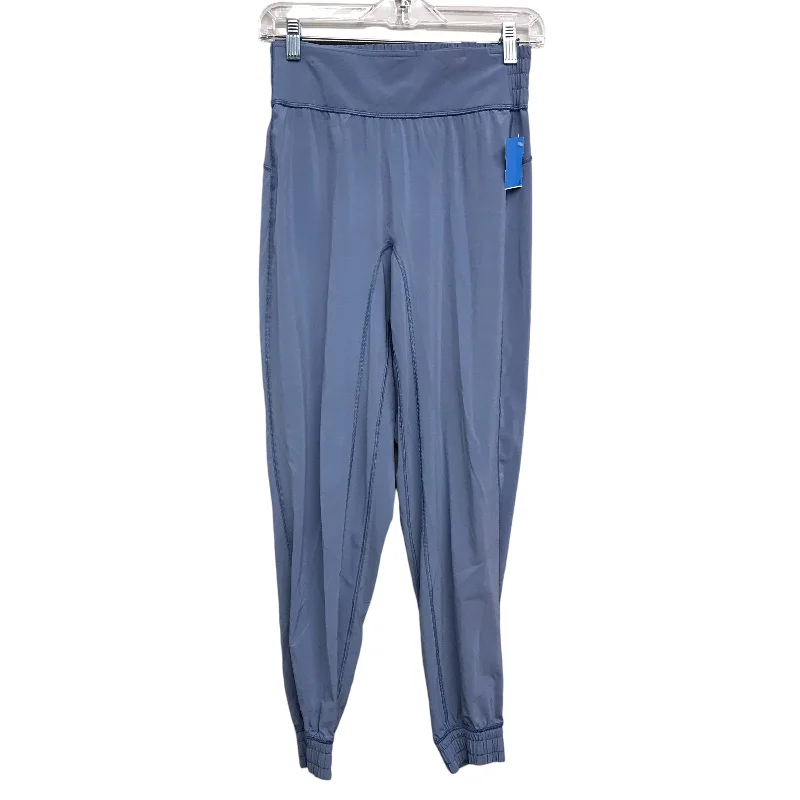 Soft velvet pants for cozy holiday outfits -Athletic Pants By Lululemon In Blue, Size:S