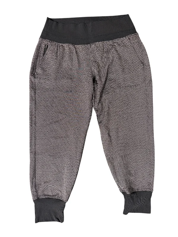 Pleated trousers pants for sophisticated gentleman charm -Athletic Pants By Athleta In Black & White, Size: M