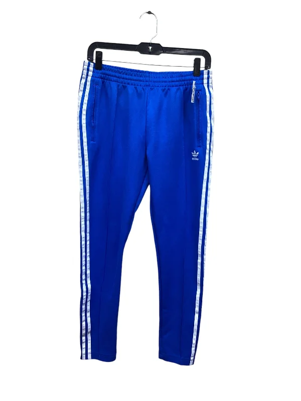 Cozy fleece pants for cold winter nights -Athletic Pants By Adidas In Blue & White, Size: S