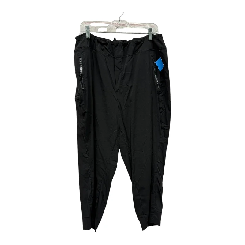 Flowy linen pants for relaxed tropical vacations -Athletic Pants By Athleta In Black, Size:18