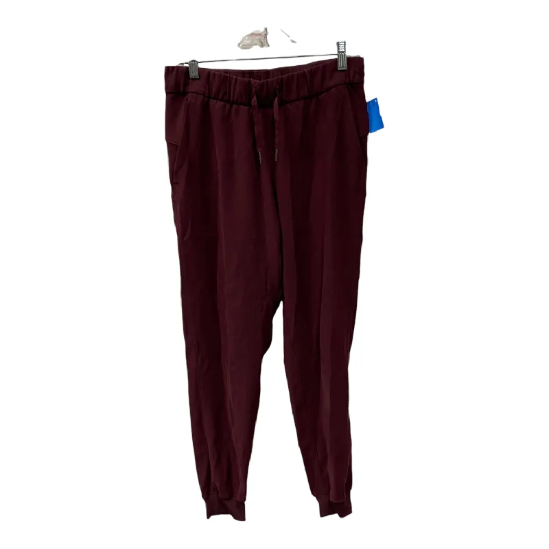 Quick-dry travel pants for adventurous globetrotters -Athletic Pants By Lululemon In Maroon, Size:S