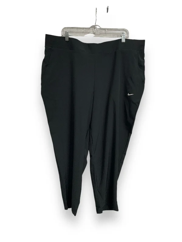 Lightweight culottes pants for summer fashion flair -Athletic Pants By Nike Apparel In Black, Size: 2x