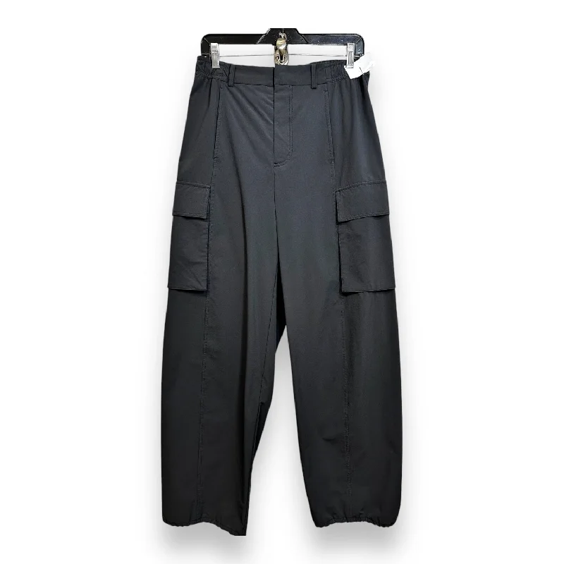 Elegant satin pants for formal dinner attire -Athletic Pants By Calia In Black, Size: M