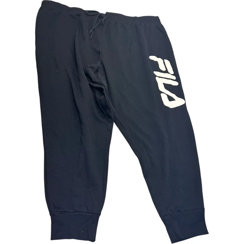 Stretchy leggings pants for casual active days -Athletic Pants By Fila In Black, Size: 4x