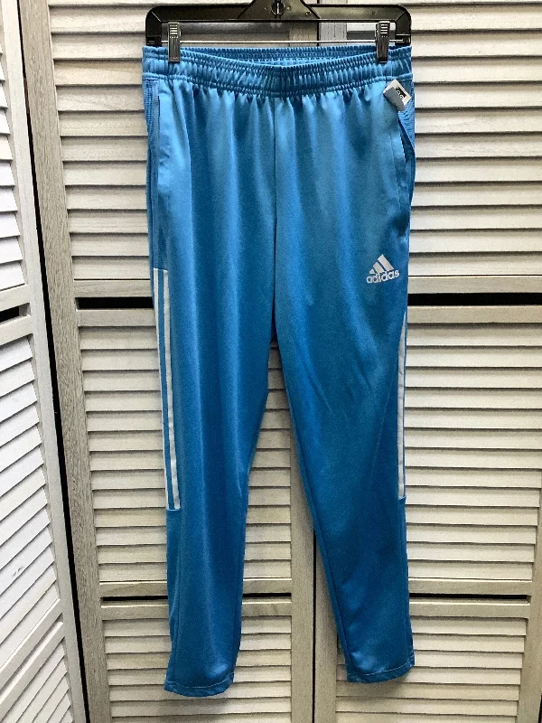 Stylish wide-leg pants for bold evening looks -Athletic Pants By Adidas In Blue, Size: M