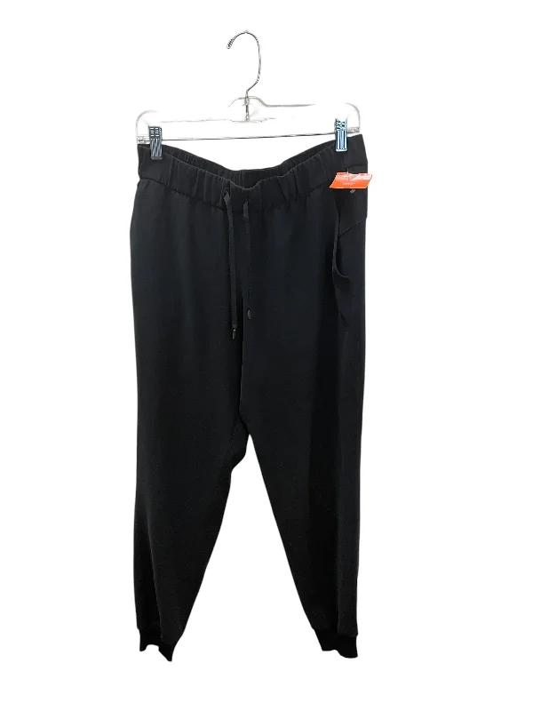 Designer skinny pants for luxury fashion flair -Athletic Pants By Lululemon In Black, Size: L