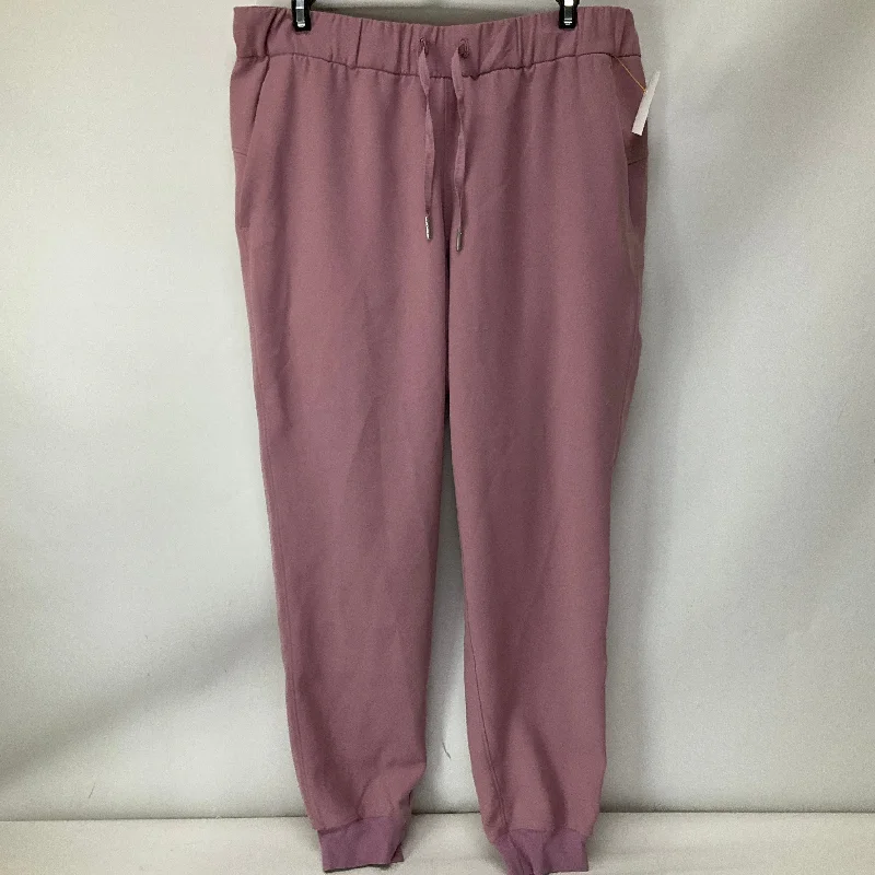 Retro bell-bottom pants for 70s-inspired fashion -Athletic Pants By Lululemon In Pink, Size: 10