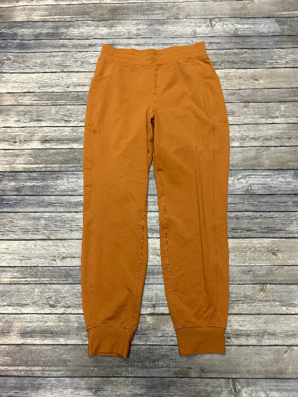 Designer skinny pants for luxury fashion flair -Athletic Pants By Fabletics In Orange, Size: S