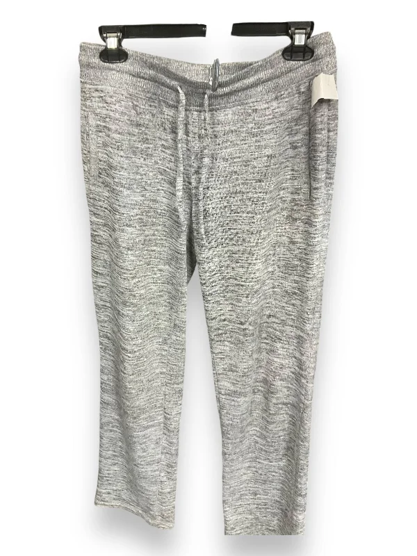 Stylish wide-leg pants for bold evening looks -Athletic Pants By 90 Degrees By Reflex In Grey, Size: M