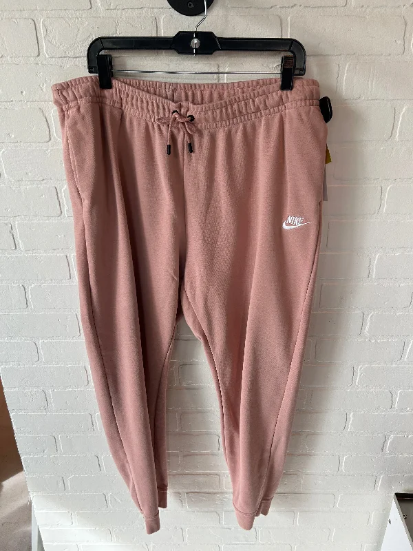 Stylish flare pants for retro party looks -Athletic Pants By Nike In Pink, Size: 18