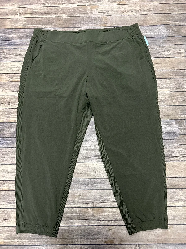 Eco-friendly hemp pants for sustainable clothing choices -Athletic Pants By Athleta In Green, Size: 4x