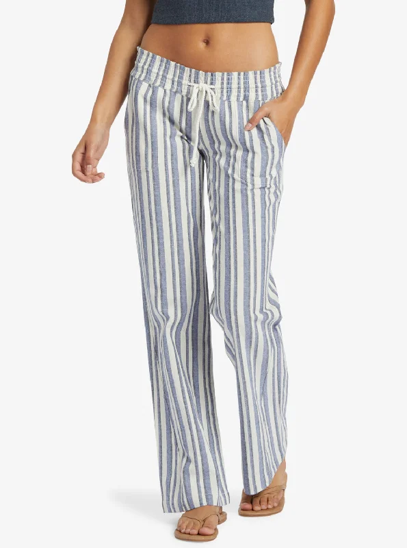 Stretch corduroy pants for cozy fall fashion -Oceanside Flared Pants - Bijou Silk Caye Stripe