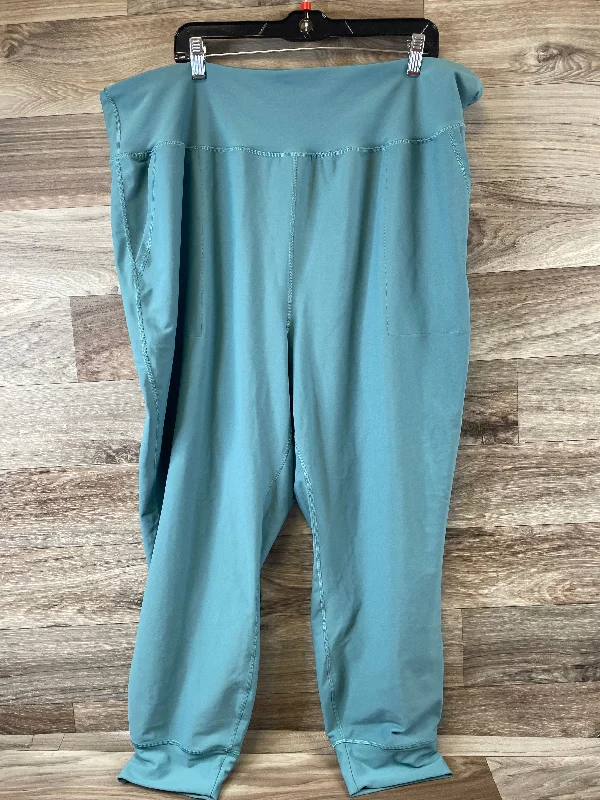 Flowy culottes pants for breezy summer style -Athletic Pants By Old Navy In Teal, Size: 3x