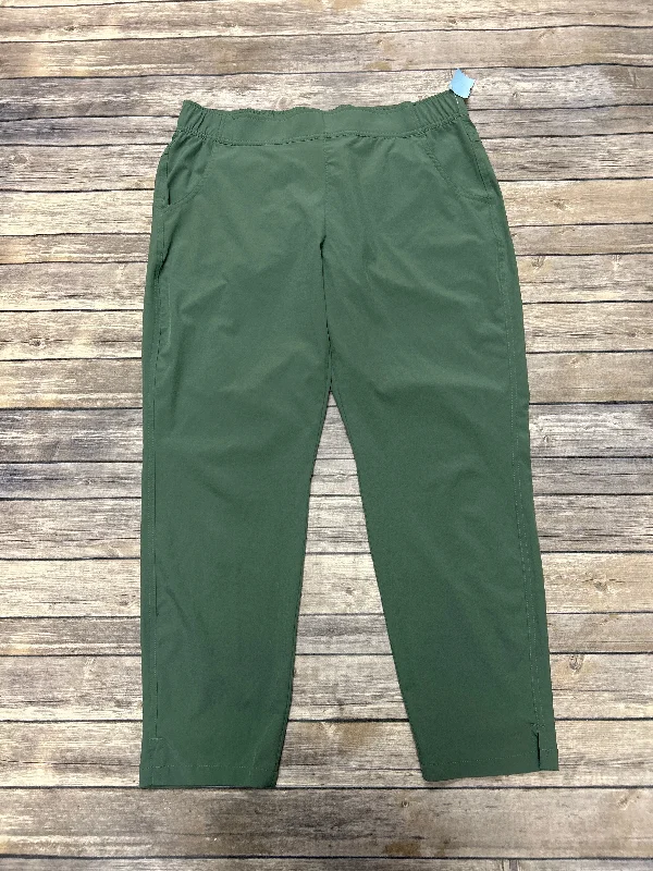 Stylish leather pants for edgy night looks -Athletic Pants By Eddie Bauer In Green, Size: L