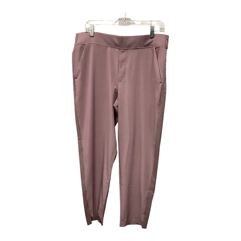 Pleated trousers pants for sophisticated gentleman charm -Athletic Pants By Athleta In Purple, Size: 14