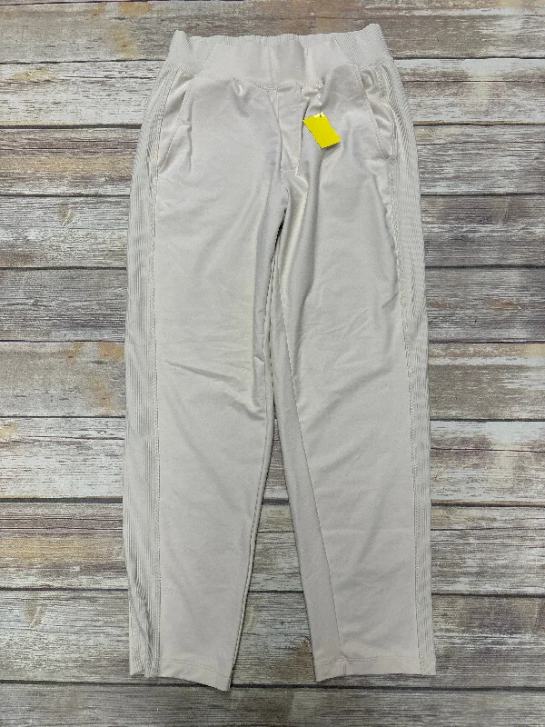 Soft velvet pants for cozy holiday outfits -Athletic Pants By Old Navy In Beige, Size: M