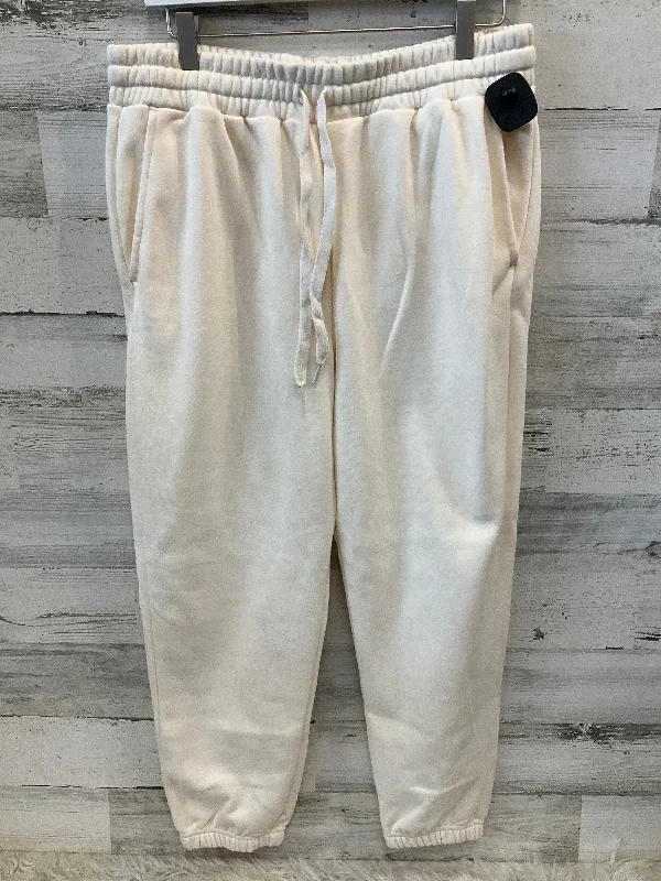 Stretch corduroy pants for cozy fall fashion -Athletic Pants By Fabletics In Cream, Size: Xl