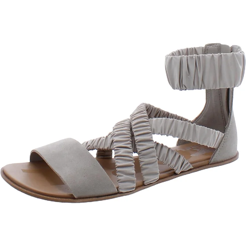 Comfortable sandals for women with elastic straps and lightweight construction for ease-Sandals with sporty look-Sorel Womens Ella II Suede Ankle Strap Gladiator Sandals