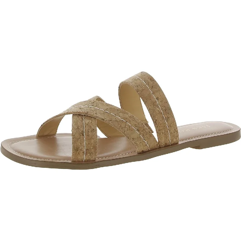 Boho-inspired sandals for women with braided straps and earthy tones-Sandals with bright colors-Jack Rogers Womens Sara Stitch Criss-Cross Front Slip-On Slide Sandals