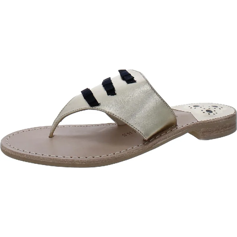 Trendy sandals for men with sporty design and comfortable rubber soles-Sandals with neutral tones-Jack Rogers Womens Macie Bow Thong Sandals