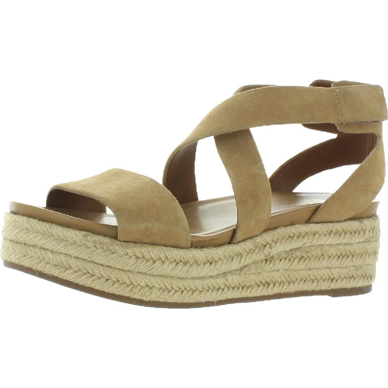 Comfortable sandals for men with velcro straps and soft material construction-Sandals for walking-Franco Sarto Womens Tabatha Suede Sandals Espadrilles