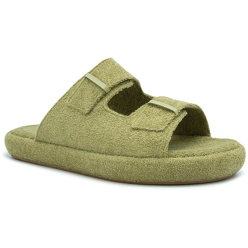 Comfortable sandals for men with wide straps and secure fit for daily use-Sandals for parties-Ilio Smeraldo Womens Frankie 2 Terry Cloth Strappy Slide Sandals