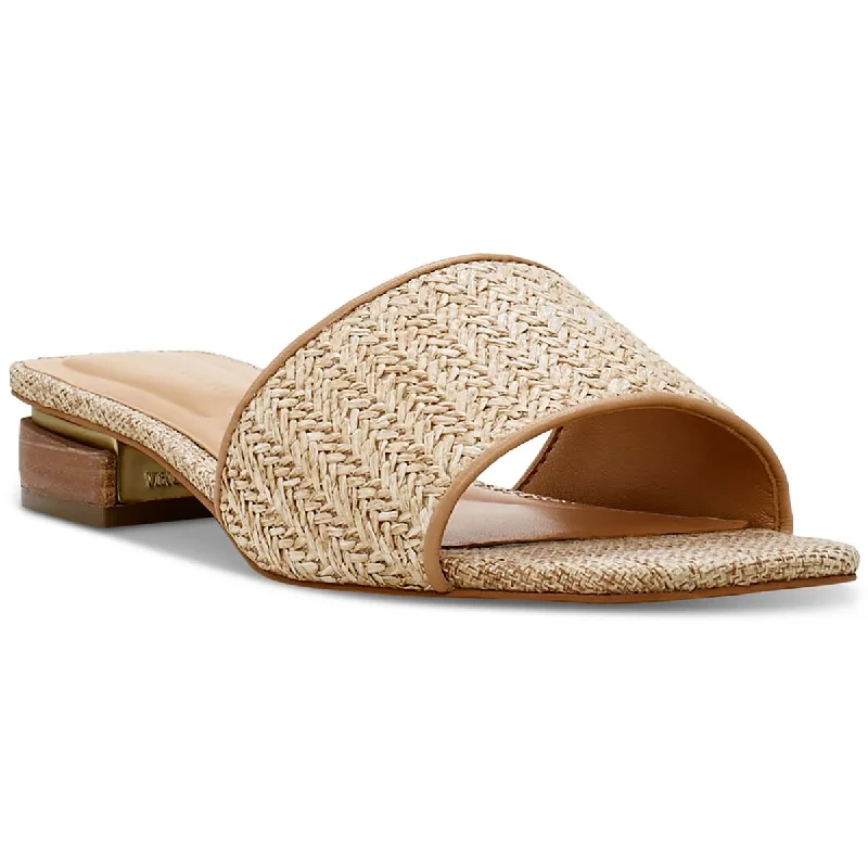 Elegant sandals for evening wear with rhinestone embellishments and soft leather-Sandals for cold climates-Vince Camuto Womens Slip On Open Toe Flatform Sandals