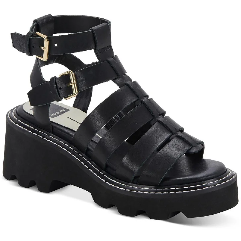 Fashionable sandals for men with velcro closure and sporty design for casual outings-Sandals for hiking trails-Dolce Vita Womens Galore Buckle Heel Gladiator Sandals