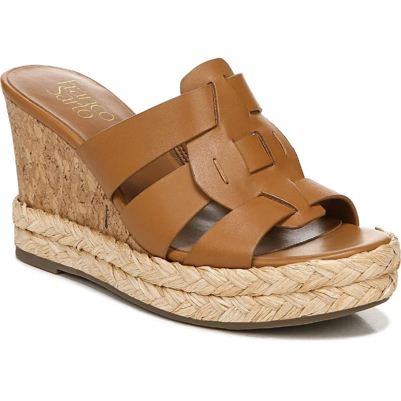 Trendy sandals for men with fabric straps and casual design for laid-back style-Sandals with cork footbed-Franco Sarto Womens Fioret Padded Insole Cork Wedge Sandals