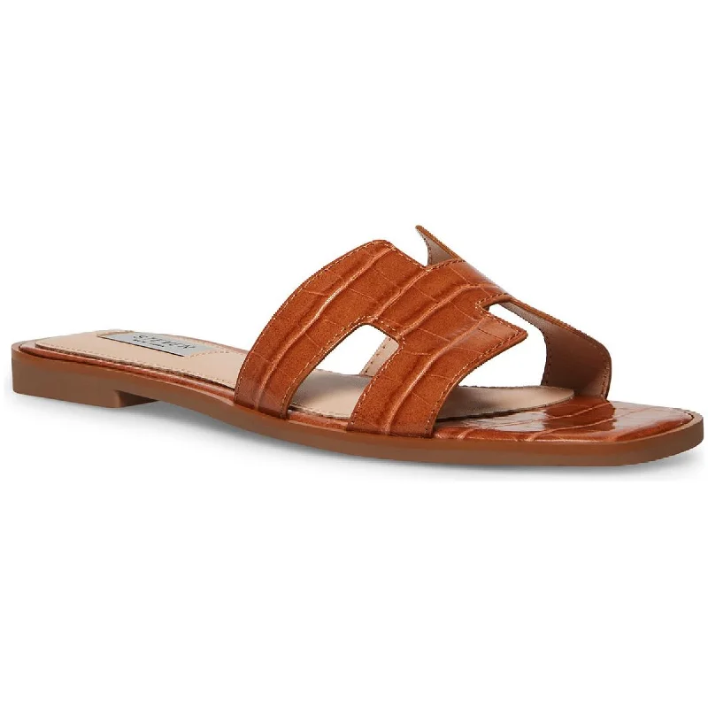 Stylish sandals for women with thick straps and chic buckle details for casual outfits-Sandals with non-slip soles-Steven New York Womens Enida Flat Sandals