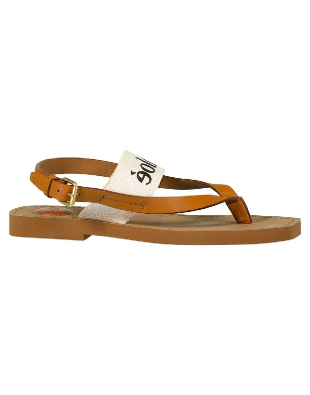 Casual sandals for women with flat soles and classic leather straps for style-Sandals with slip-on design-Woody Back Strap Flat Sandals