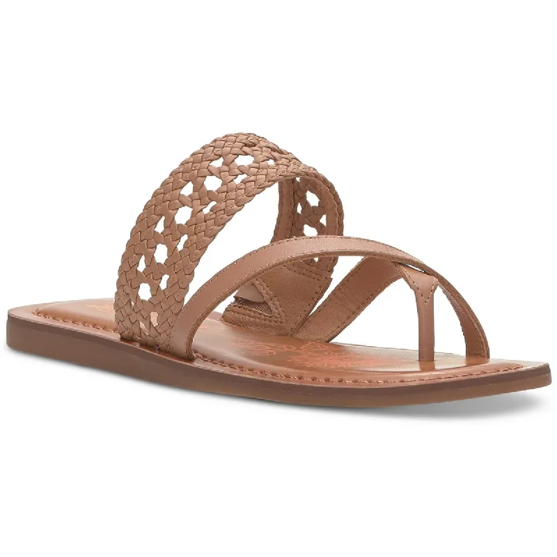 Summer sandals for women with breathable design and comfortable fit-Sandals for road trips-Lucky Brand Womens BECKERY Open Toe Slip On Thong Sandals